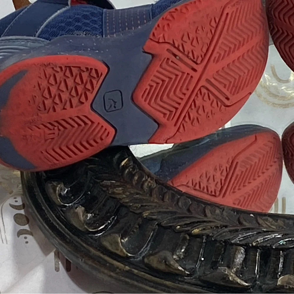 AND1 Kids Navy and Crimson Sneakers